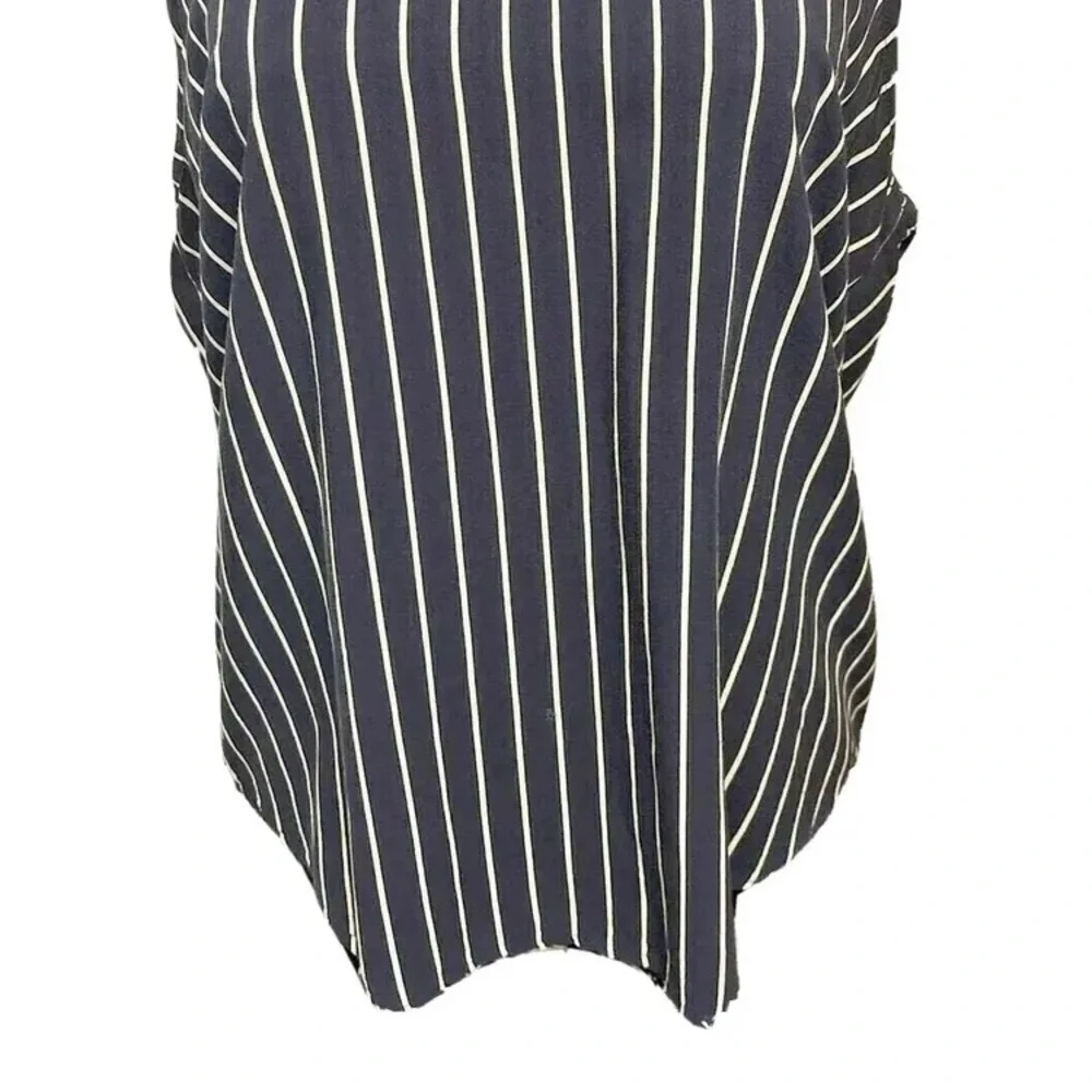 J‎ crew Navy Stripe Viscose Tank loose and flattering